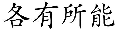 各有所能的解释