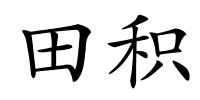 田积的解释