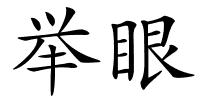 举眼的解释