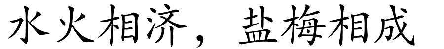 水火相济，盐梅相成的解释
