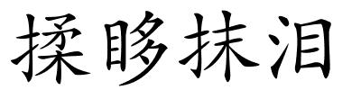 揉眵抹泪的解释