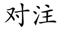 对注的解释