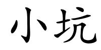 小坑的解释