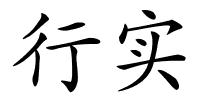 行实的解释