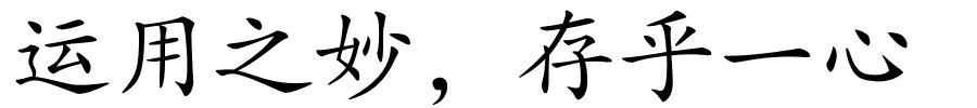 运用之妙，存乎一心的解释