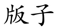 版子的解释