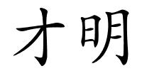 才明的解释