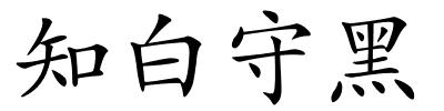 知白守黑的解释