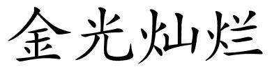 金光灿烂的解释