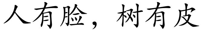 人有脸，树有皮的解释