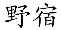 野宿的解释