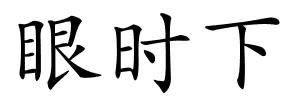 眼时下的解释