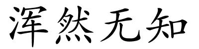 浑然无知的解释