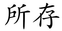 所存的解释