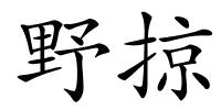 野掠的解释