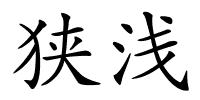 狭浅的解释