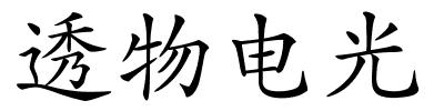 透物电光的解释