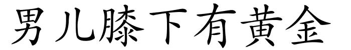 男儿膝下有黄金的解释