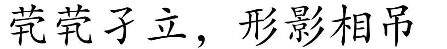 茕茕孑立，形影相吊的解释