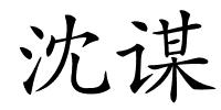 沈谋的解释