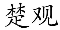 楚观的解释