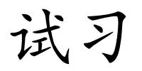 试习的解释