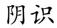 阴识的解释