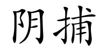 阴捕的解释