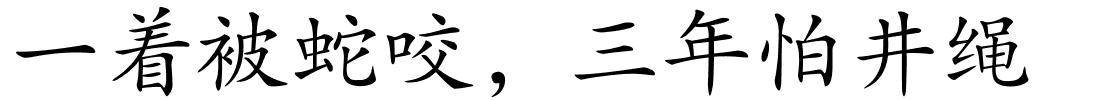 一着被蛇咬，三年怕井绳的解释