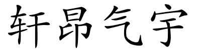 轩昂气宇的解释