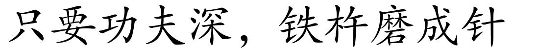 只要功夫深，铁杵磨成针的解释