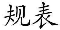 规表的解释