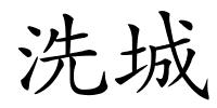 洗城的解释