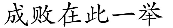 成败在此一举的解释