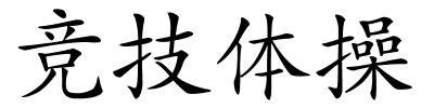 竞技体操的解释