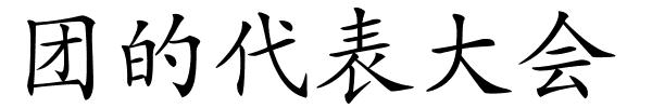 团的代表大会的解释