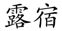 露宿的解释