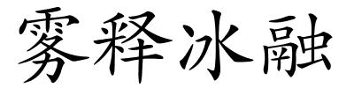 雾释冰融的解释