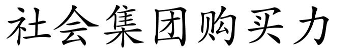 社会集团购买力的解释