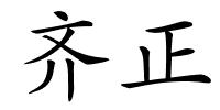 齐正的解释