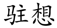 驻想的解释