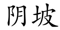 阴坡的解释