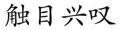 触目兴叹的解释