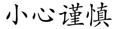 小心谨慎的解释