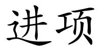 进项的解释