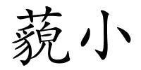 藐小的解释