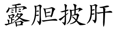 露胆披肝的解释