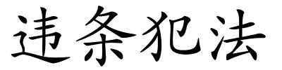 违条犯法的解释