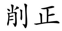 削正的解释