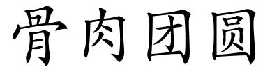 骨肉团圆的解释